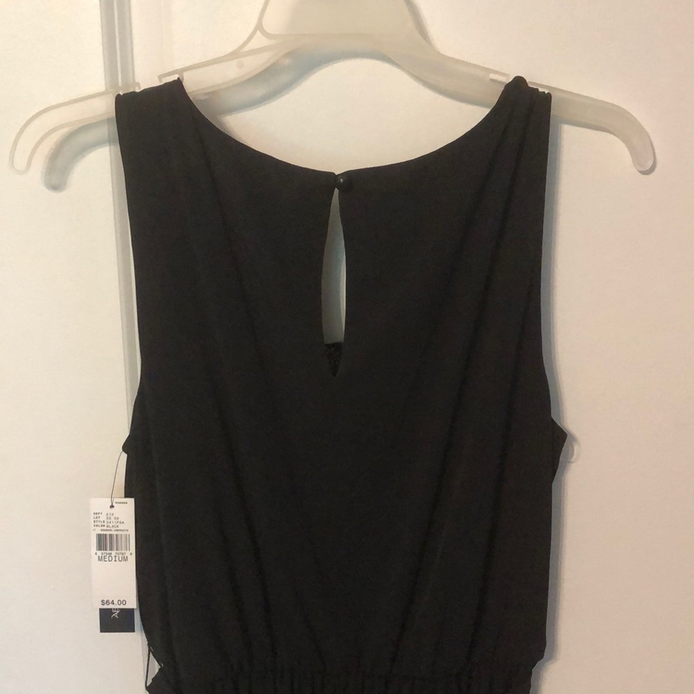 AB Studio lace trimmed sleeveless black jumpsuit - Picture 5 of 7